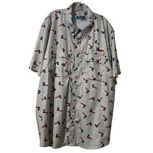 Magellan Outdoor Fish Gear Men's 3XL Light Grey Texas Flag Taco Design